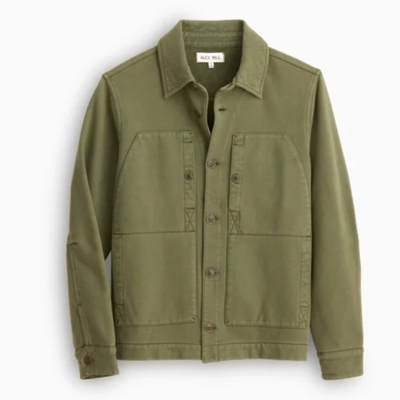 Alex Mill Fleece Utility Jacket in Thyme | Men’s Medium - Picture 3 of 12